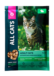 All Cats Adult влажный корм для кошек взрослых кролик соус 85гр