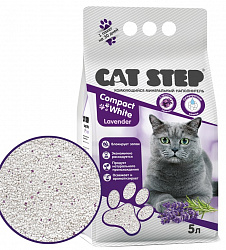 Cat Step Compact White Lavender комкующийся наполнитель 10л