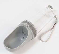 Поилка прогулочная Пижон 350мл серая 7414592