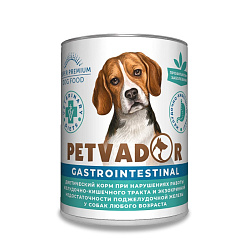 Petvador Veterinary Diets Gastrointestinal диетический влажный корм для собак Профилактика болезней желудочно-кишечного тракта 340гр