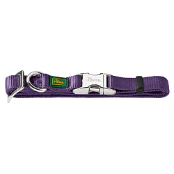 Hunter ALU-Strong M Ошейник для собак, 40-55 см, нейлон с металлической застежкой, фиолетовый