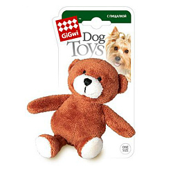 Игрушка для собак GiGwi Медведь с пищалкой/ткань 75022А