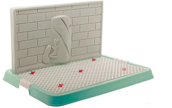 Туалет для собак со стенкой 50*38*28см малый зеленый P130-01 ZooOne