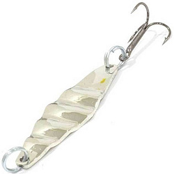 Блесна колеблющаяся Ребристая 8гр. мельхиор