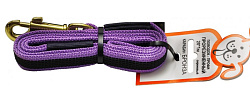 Поводок профи.прорезиненный 10мм*1м сиреневый