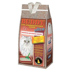 Buddy ultra впитывающий наполнитель для длинношерстных кошек 5л 