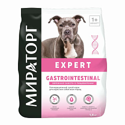 Мираторг Expert Gastrointestinal корм сухой для собак Бережная забота о пищеварении 1,5кг