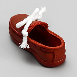 Игрушка для собак с канатом "Мокасины", 13 см, тёмно-коричневая 1716362