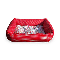 Лежанка "горох"  на красном