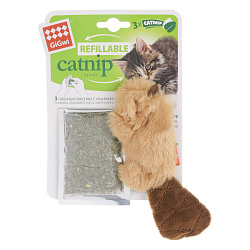 Игрушка для кошек GiGwi Бобренок с кошачьей мятой 75301