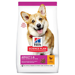 Hills Science Plan Dog Adult корм сухой для собак взрослых мелких пород для поддержания здоровья кожи и шерсти с курицей 3кг Hills Science Plan Dog Adult корм сухой для собак взрослых мелких пород для поддержания здоровья кожи и шерсти с курицей 3кг