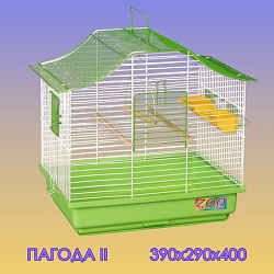 Клетка для птиц  ПАГОДА-2 большой поддон 39*29*40