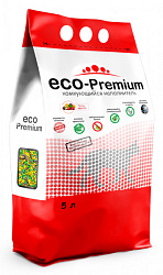 ECO-Premium Тутти-Фрутти древесный комкующийся наполнитель ягоды 5л 1,9кг
