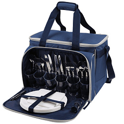 Сумка-холодильник Арктика с набором посуды 4100-6 синий