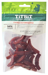 TiTBiT Золотая коллекция лакомство для собак Гуляш из говядины 65гр