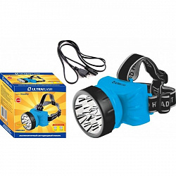 Фонарь Ultraflash LED 5361 (налобный, металлик 12 LED, 2 режима, аккум.)