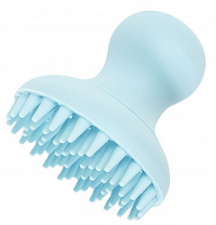 Щетка массажная для мытья животных с дозатором шампуня силиконовая синяя ZooOne 22016