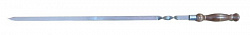 Шампур плоский 700мм нерж.сталь 12х2 мм втулка деревянная ручка Ш246