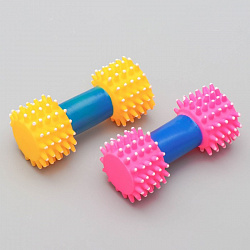 Игрушка для собак Массажная гантель с пищалкой 14см 2545914