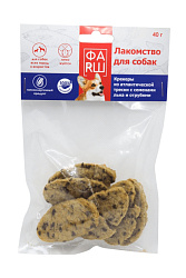 Лакомство для собак ФАRШ крекеры из атлантической трески с семенами льна и отрубями 40гр