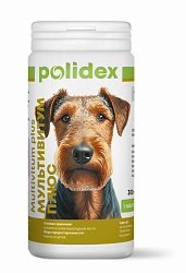Polidex Multivitum Plus для собак Обогащение организма витаминами и минералами 300 таблеток
