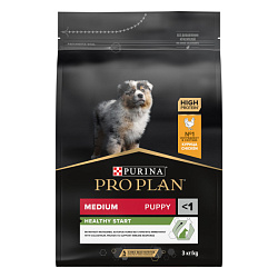 Pro Plan Puppy Medium Opti Start корм сухой корм для щенков средних пород с курицей 3кг