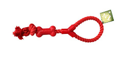Игрушка для собак Грейфер №1 Петля с узлами 40см красный 338