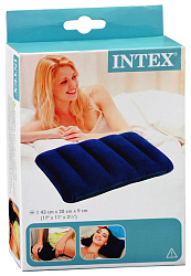 Подушка INTEX надувная 43х28x9 см, синяя 68672